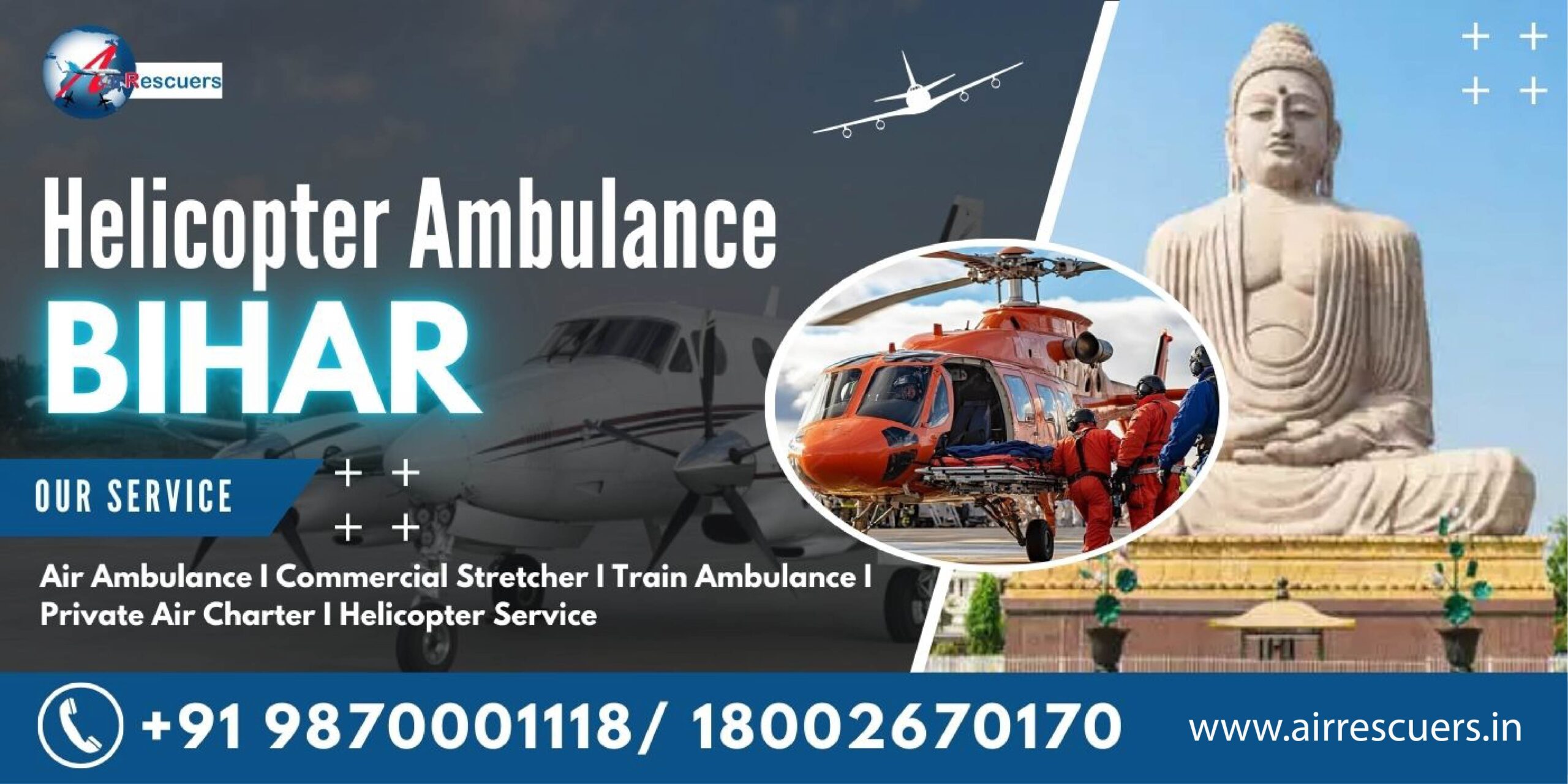 Helicopter ambulance Bihar
