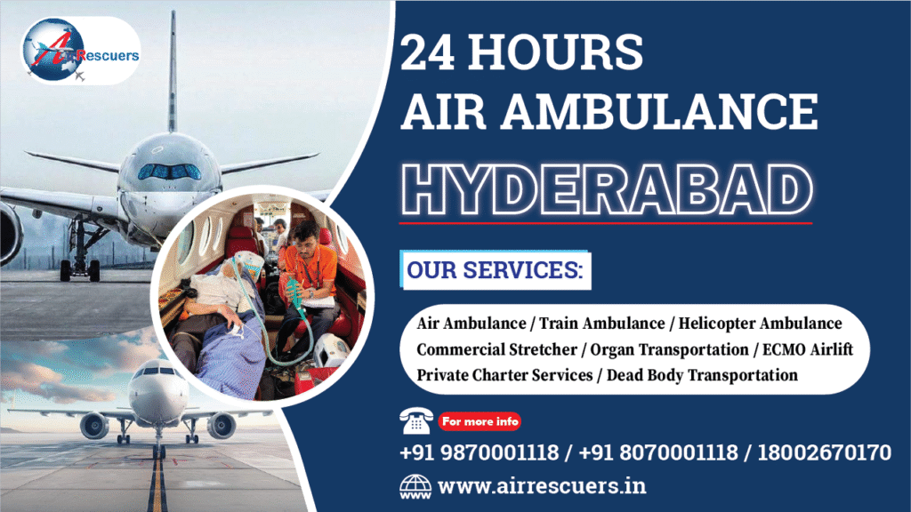 24 Hours Air Ambulance Hyderabad - Air Rescuers