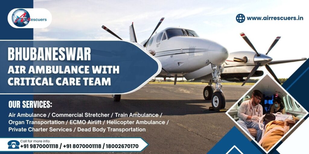 Bhubaneswar air ambulance with critical care team - Air Rescuers