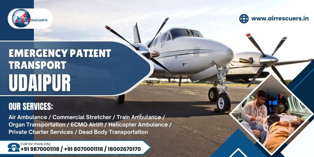 Emergency patient transport Udaipur - Air Rescuers