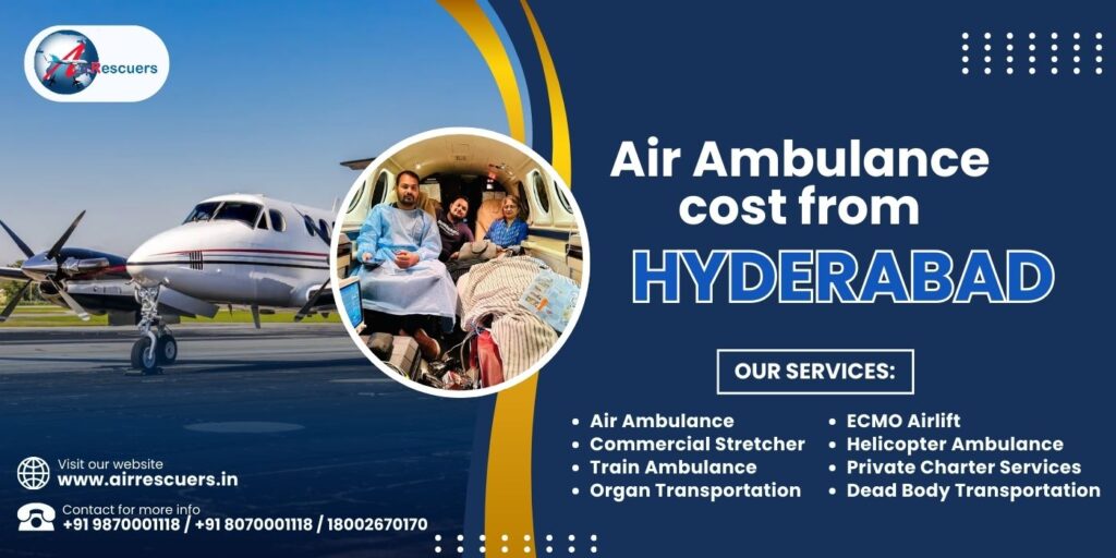 Air Ambulance Cost from Hyderabad