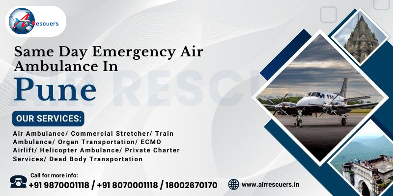 Same Day Emergency Air Ambulance in Pune